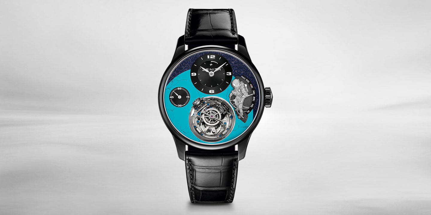 Special Black Cases Zenith Academy Christophe Colomb Fake Watches To Commemorate Felix Baumgartner