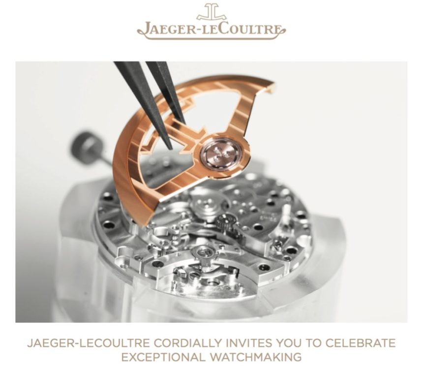 Jaeger-LeCoultre Watchmaking Masterclass December 1, 2016, In Beverly Hills, CA Shows & Events 
