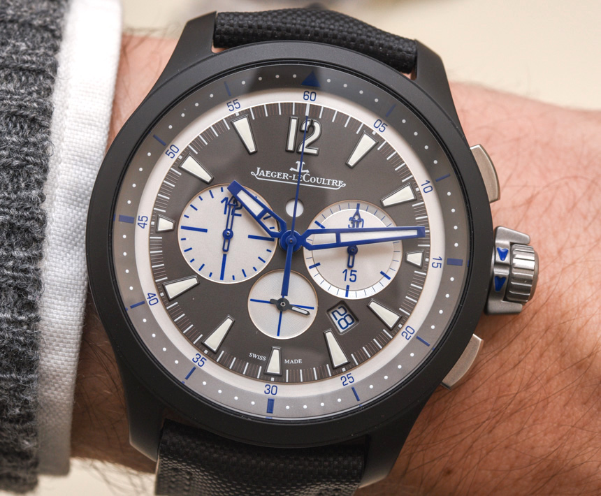 Jaeger-LeCoultre Master Compressor Chronograph Ceramic Watch In Blue Hands-On Hands-On 