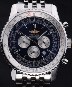 Replica Breitling Navitimer 01 Chronograph Black Dial Steel Watch